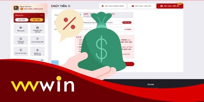 Hướng dẫn rút tiền vào nhà cái VVVwin đơn giản